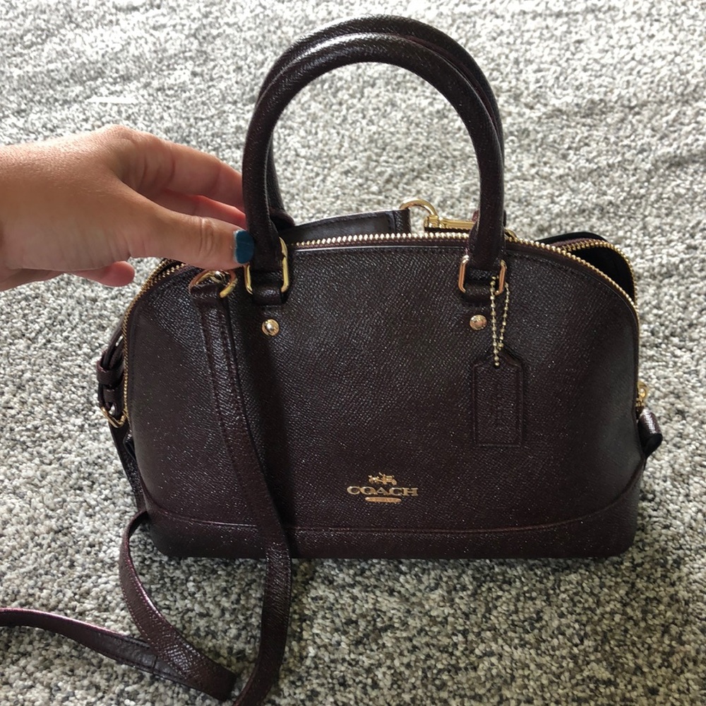 Like new maroon coach purse